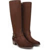 image:imageDr Scholls Ivy Zip Tall BootsWalnut Brown Microfiber Medium Calf
