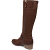 image:imageDr Scholls Ivy Zip Tall BootsWalnut Brown Microfiber Medium Calf