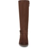 image:imageDr Scholls Ivy Zip Tall BootsWalnut Brown Microfiber Wide Calf