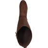 image:imageDr Scholls Ivy Zip Tall BootsWalnut Brown Microfiber Wide Calf