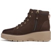 image:imageDr Scholls Nice Day Max Alpine LaceUp Short BootsDark Umber Brown Microfiber