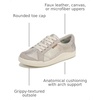 image:imageDr Scholls Shoes Womens Be Bright Sneaker Lightweight Low Top SneakerMetallic Oyster Grey Faux Leather