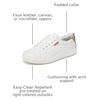 image:imageDr Scholls Shoes Womens Be Bright Sneaker Lightweight Low Top SneakerWhite Faux LeatherLeopard Print