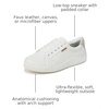 image:imageDr Scholls Shoes Womens Be Bright Sneaker Lightweight Low Top SneakerWhite Faux LeatherOyster Grey