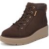 image:imageDr Scholls Nice Day Max Alpine LaceUp Short BootsDark Umber Brown Microfiber