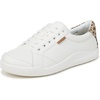 White Faux Leather/Leopard Print