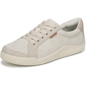 image:imageDr Scholls Shoes Womens Be Bright Sneaker Lightweight Low Top SneakerOff White Floral Embroidered Fabric