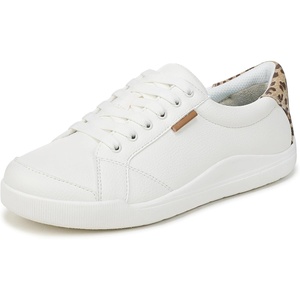 image:imageDr Scholls Shoes Womens Be Bright Sneaker Lightweight Low Top SneakerWhite Faux LeatherLeopard Print