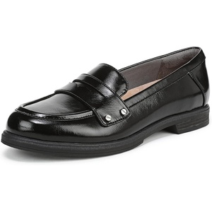 image:imageDr Scholls Shoes Womens Hello Loafer LoaferMoc Casual Penny LoaferBlack Shiny Faux Leather