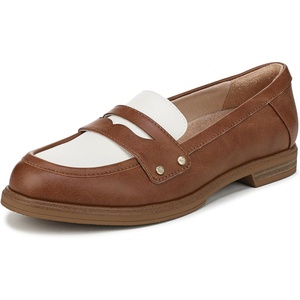 image:imageDr Scholls Shoes Womens Hello Loafer LoaferMoc Casual Penny LoaferHoney BrownWhite Faux Leather