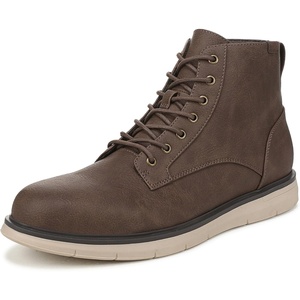 image:imageDr Scholls Stanley LaceUp Short BootsDark Brown Faux Leather