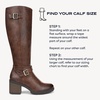 image:imageDr Scholls Prairie Zip Tall BootsDark Brown Wide Calf