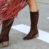 image:imageDr Scholls Shoes Womens Joplin Knee High Boots Comfortable Western BootAuburn Brown Wide Calf