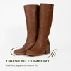image:imageDr Scholls Shoes Womens Joplin Knee High Boots Comfortable Western BootDark Honey Brown  Medium Calf