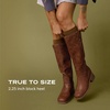 image:imageDr Scholls Shoes Womens Joplin Knee High Boots Comfortable Western BootDark Honey Brown  Medium Calf