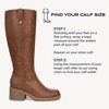 image:imageDr Scholls Shoes Womens Joplin Knee High Boots Comfortable Western BootDark Honey Brown  Wide Calf