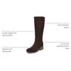 image:imageDr Scholls Shoes Womens Joplin Knee High Boots Comfortable Western BootDark Umber Brown Microsuede